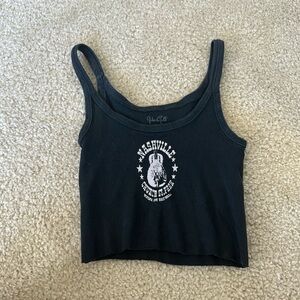Brandy black tank top crop